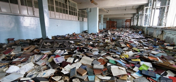 Abandoned library in Russia