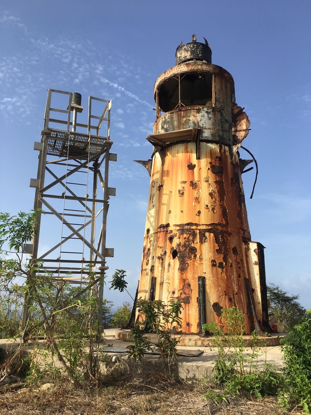 Abandoned lighthouse in St Croix USVI