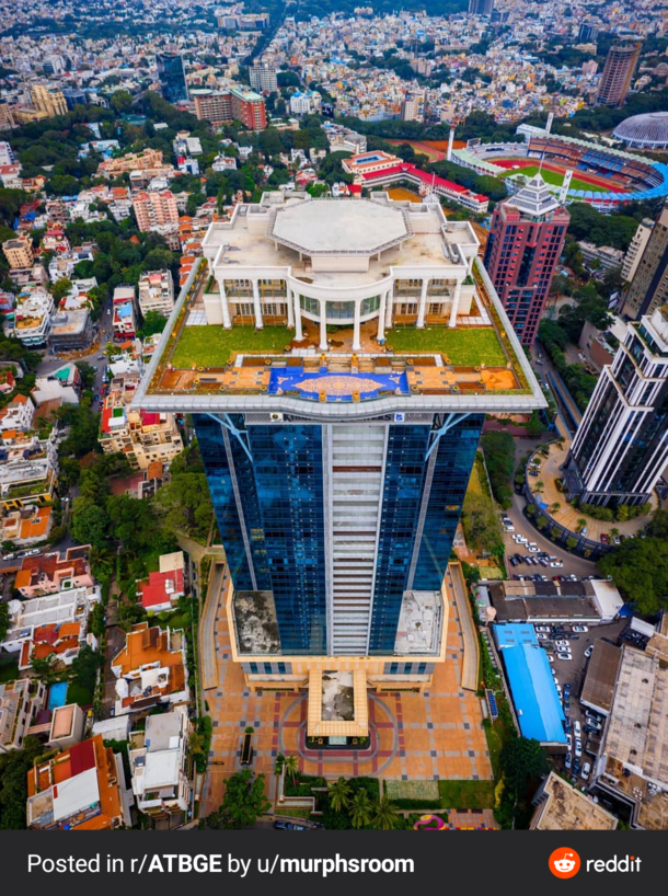 Abandoned Mansion Atop a Skyscraper in Bangalore India