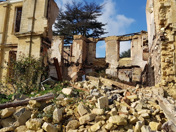Abandoned mansion burned down outside Milton Keynes UK