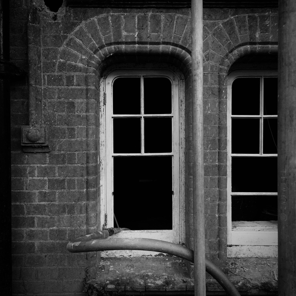Abandoned mansion in Hampshire window