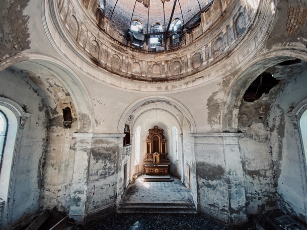 Abandoned mausoleum in Romania