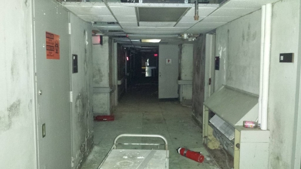 Abandoned med school part  hallway 