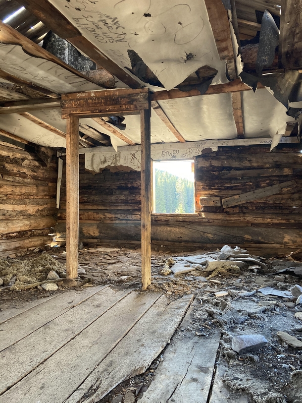 Abandoned miners cabin Ghost town in the Rocky Mountains CO