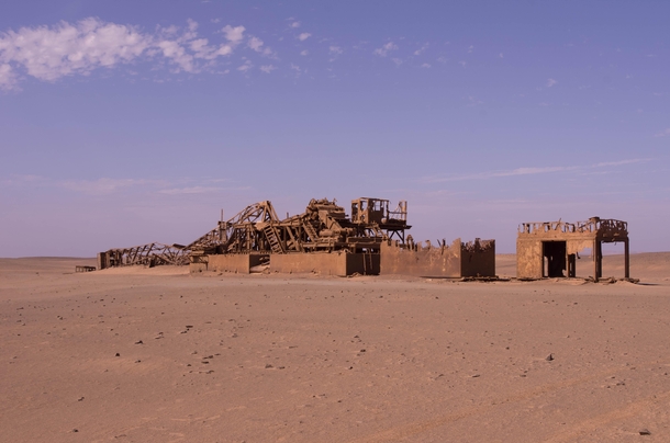 Abandoned mining equipment in the Namib desert It was used as a location in Mad Max Fury Road