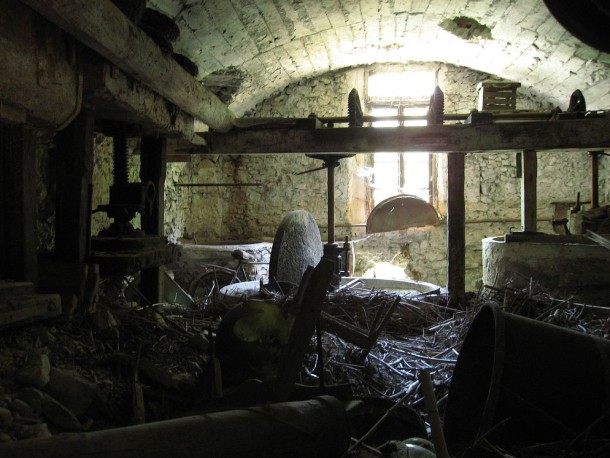 Abandoned Olive Oil Mill in Liguria Italy 