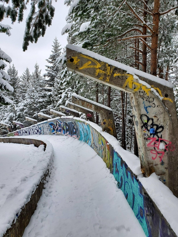 Abandoned  Olympic Bobsled Track in Sarajevo BiH