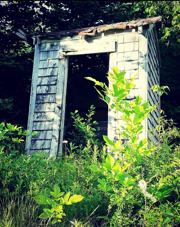 Abandoned outhouse Annapolis Valley Nova Scotia 