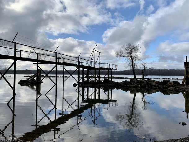 Abandoned Pier on the banks of the Tennessee River