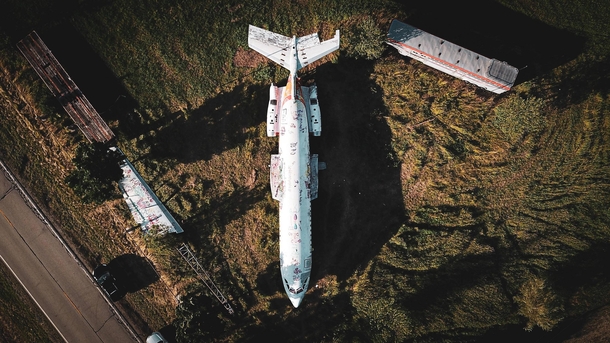 Abandoned Plane in a Field