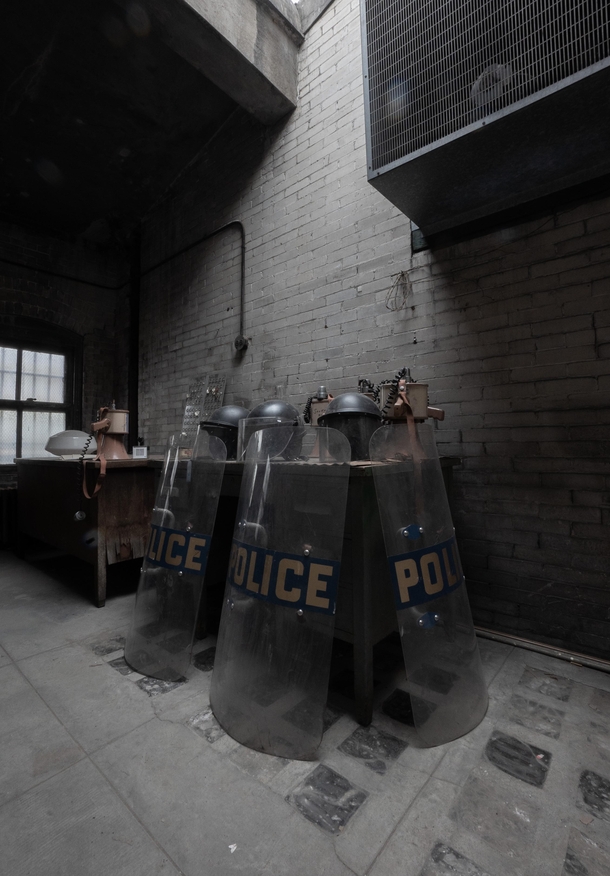 Abandoned Police Station No I didnt steal a riot shield