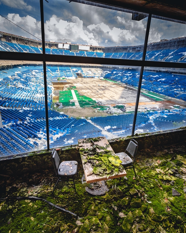 Abandoned Pontiac Silverdome Former home of NFLs Detroit Lions