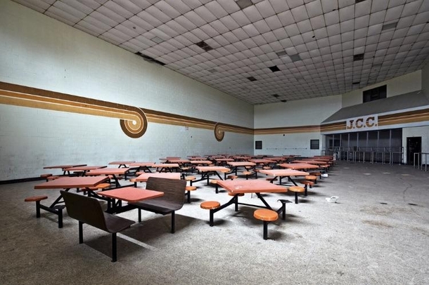 Abandoned prison mess hall Illinois