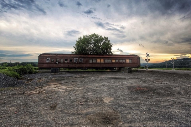 Abandoned railroad car Kingston NY