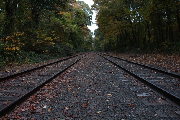 Abandoned railroad tracks in New York City