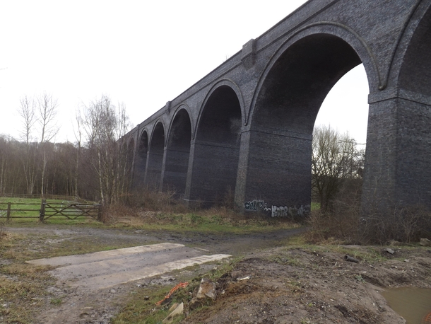 Abandoned railway viaduct near Wakefield Yorkshire England Album and info in the comments 