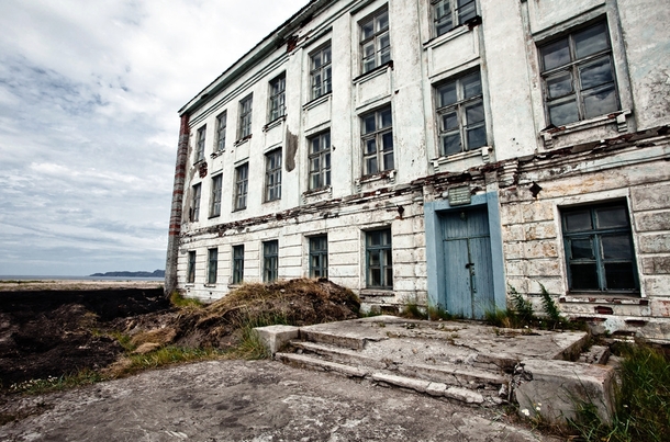 Abandoned school Teriberka Kola Peninsula 