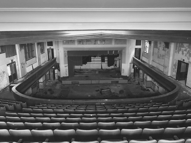 Abandoned school theater in Detroit MI 