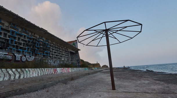 Abandoned seaside resort in Odessa Ukraine 