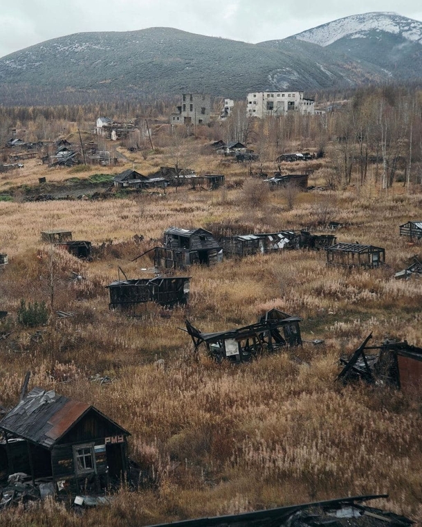 Abandoned settlement in Kolyma Far East Russia