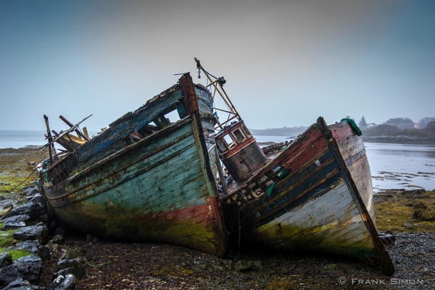 Abandoned ships on the Isle of Mull Scotland  Photo by Frank Simon xpost from rScottishPhotos