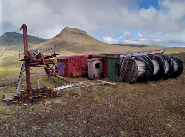 Abandoned Ski Lift in Snfellsnes Iceland