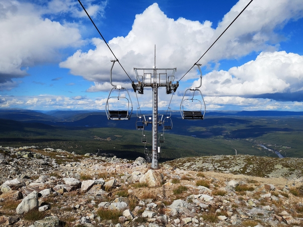 Abandoned ski lift Osen Norway