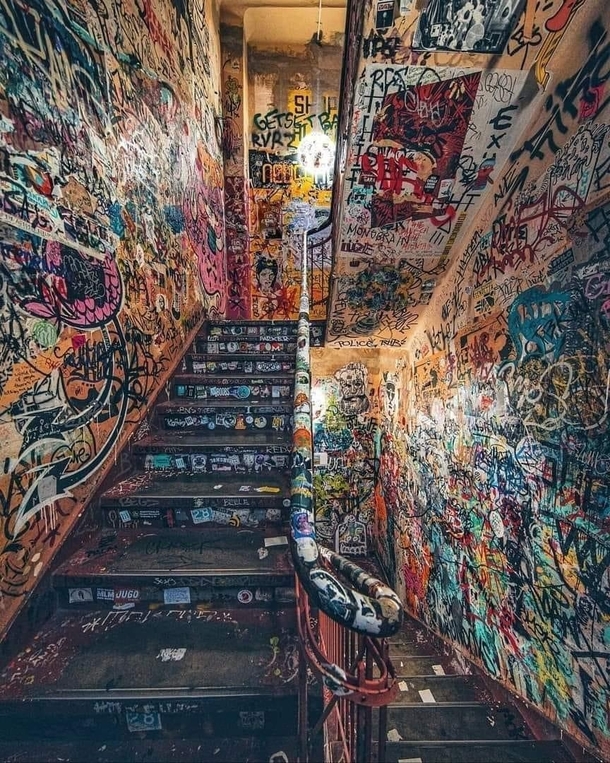 Abandoned stair well in Berlin