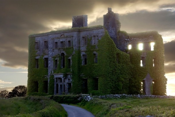 Abandoned stately home in Galway Ireland 