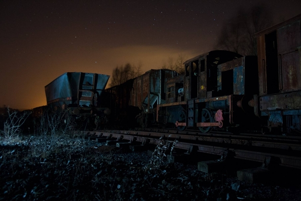 Abandoned steam trains in Scotland 