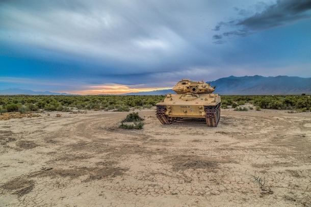 Abandoned Tank Decaying in the Desert 