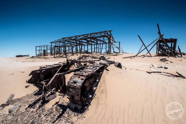 Abandoned Tank in the Namib Desert Namibia 