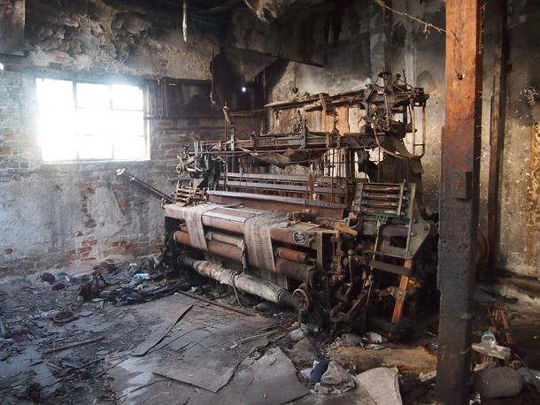 Abandoned textile machine Istanbul Turkey 