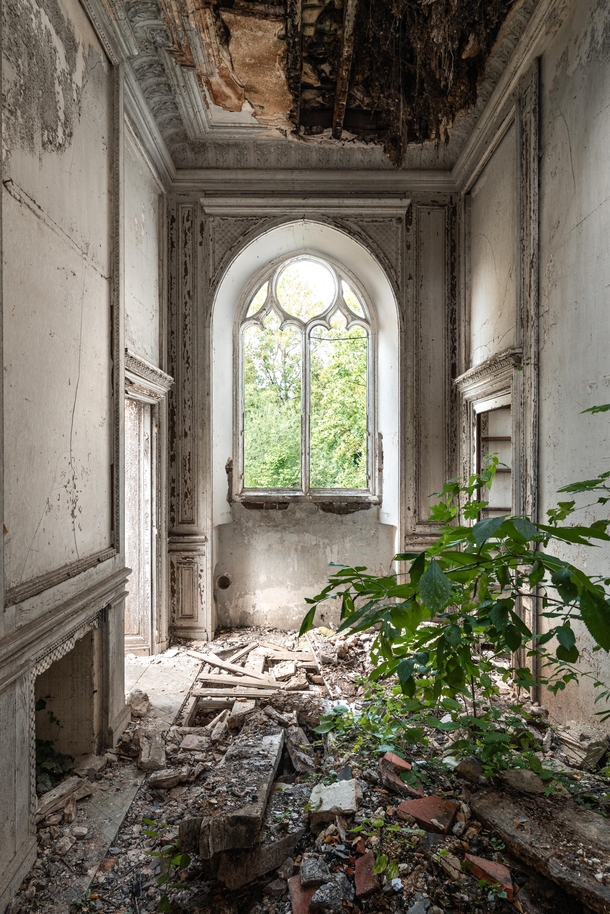 Abandoned th-century chateau in France