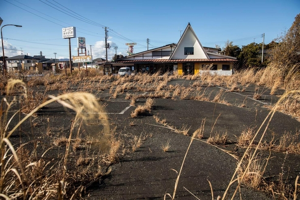 Abandoned town in radiation zone Fukushima Japan