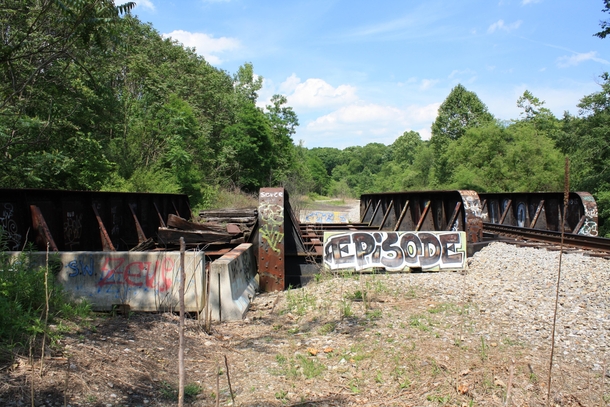 Abandoned train bridges in suburban Pittsburgh 