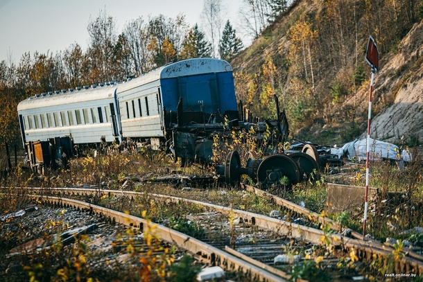 Abandoned train coach near Minsk Belarus