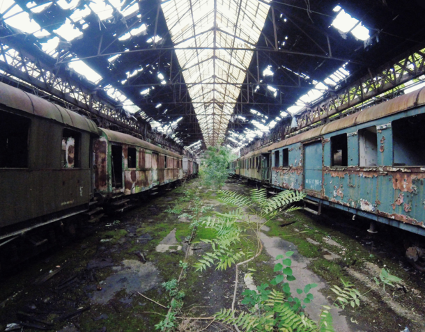 Abandoned Train Graveyard in Budapest