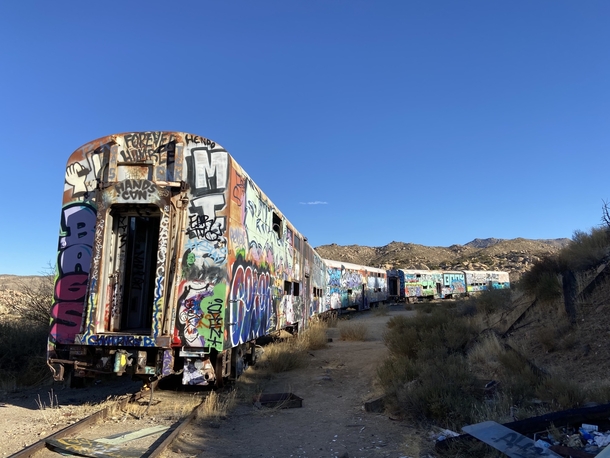 Abandoned train in California