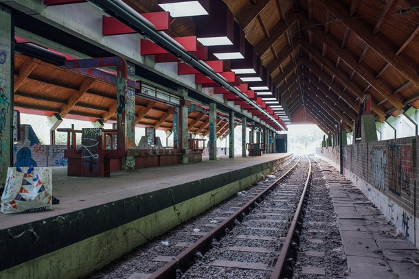 Abandoned train station Belgium 