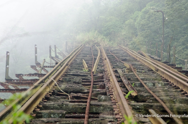 Abandoned train tracks in Santo Andr SP Brazil  by Vanderlei Gomes