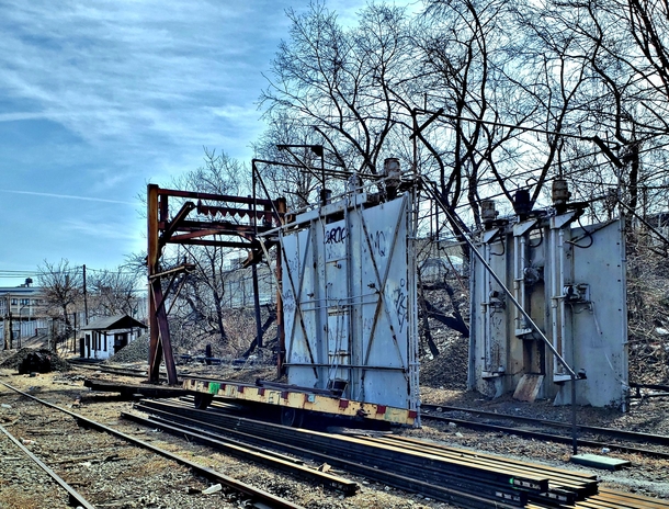 Abandoned train wash Long Island City NY