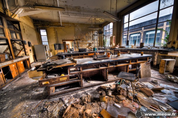 Abandoned university Liege Belgium 