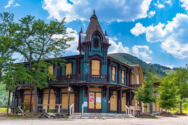 Abandoned Victorian theme park general store Golden CO