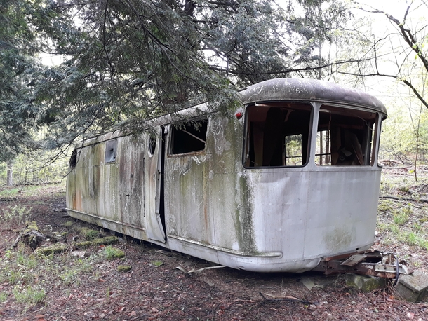 Abandoned vintage RV found in the hills