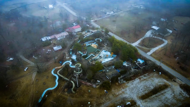 Abandoned water park in the middle of nowhere