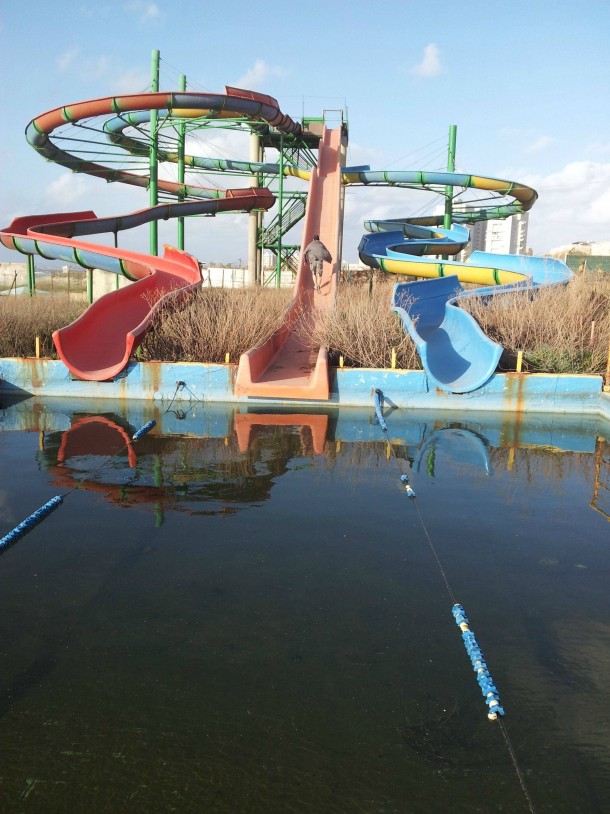 Abandoned water park slides northern Israel 