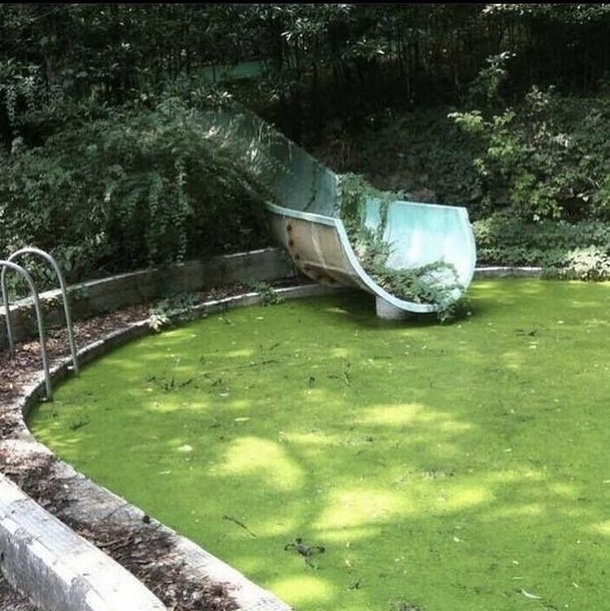 Abandoned waterslide Location unknown
