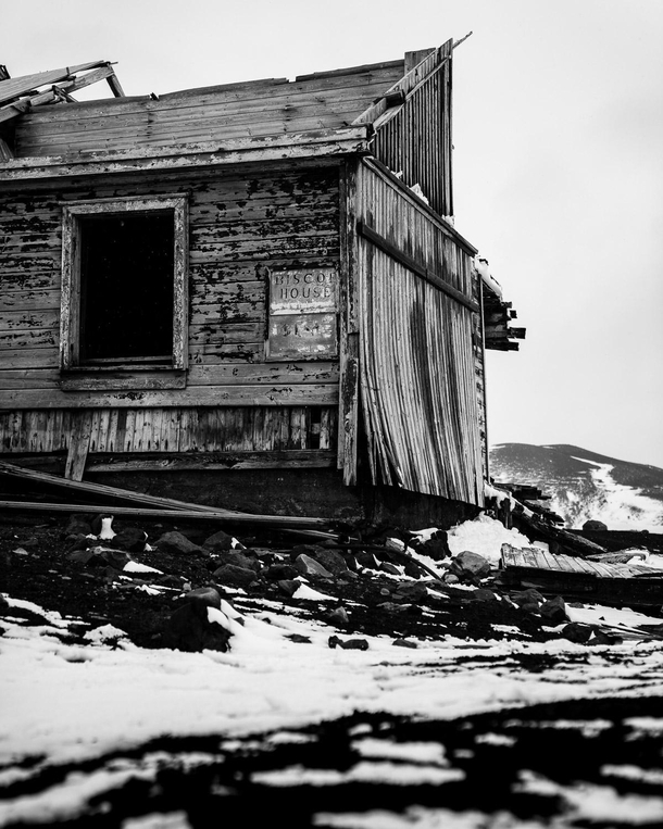 Abandoned Whaling Station House in Antarctica