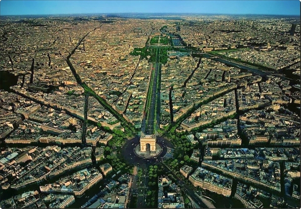 Above Paris France